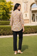 Floral Sage Green Cotton Shirt