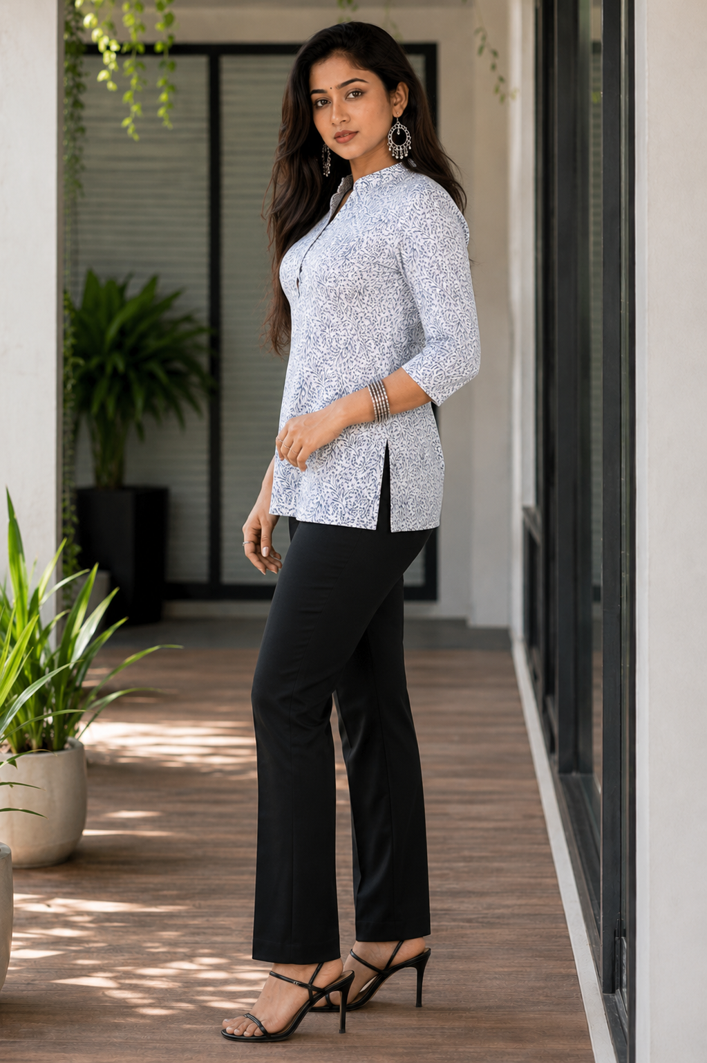 Printed Cotton Short Kurti