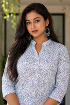 Printed Cotton Short Kurti