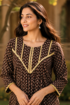 Dark brown long kurti