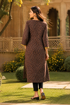 Dark brown long kurti
