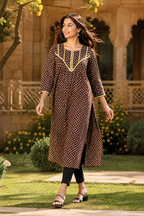 Dark brown long kurti