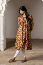Floral Cotton Long Kurti