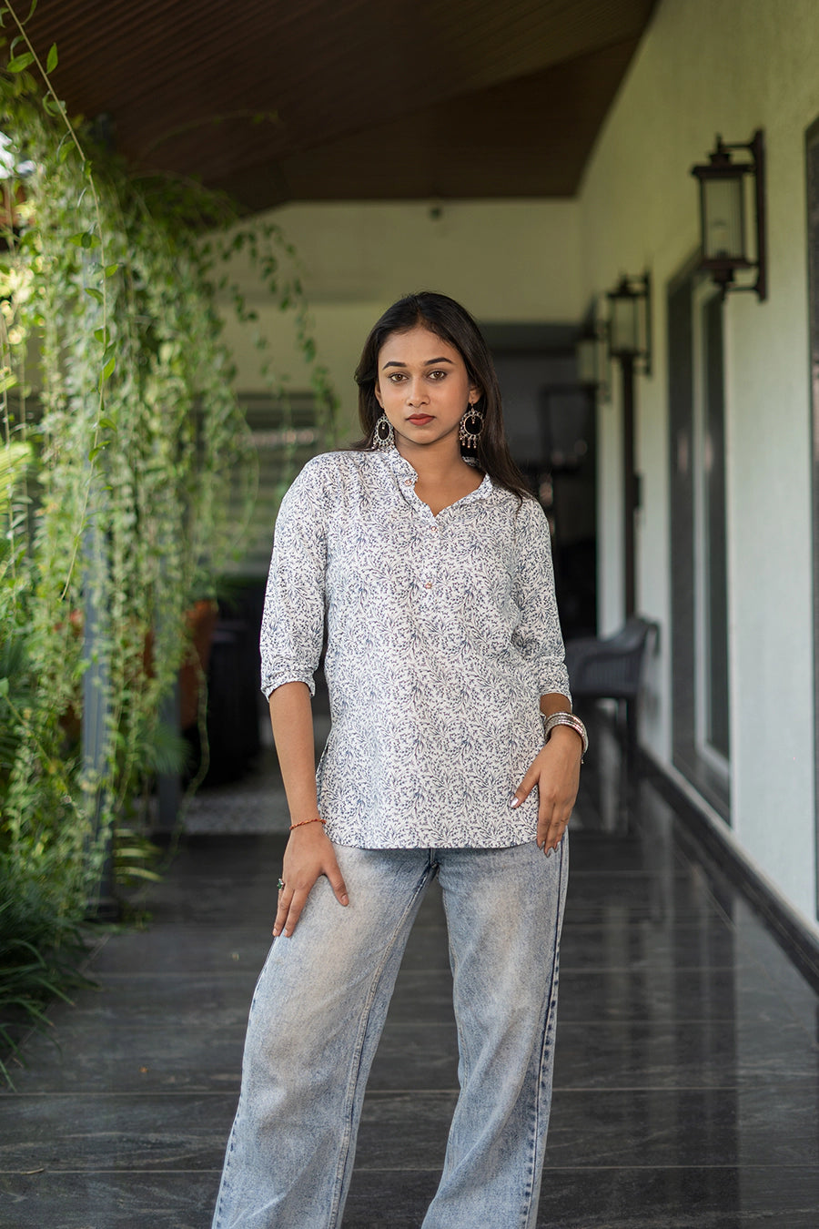 Printed Cotton Short Kurti