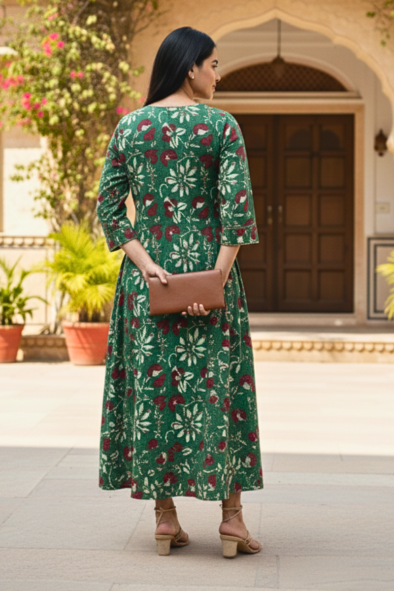 Green Anarkali Kurti