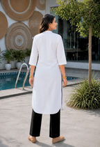 White Cotton Kurta