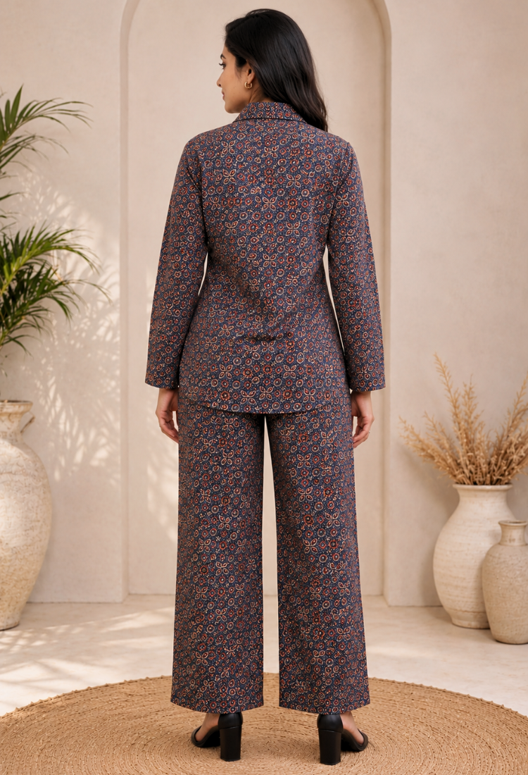 avAraNIya® Pure Cotton Ajrakh Co-ord Set