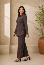 avAraNIya® Pure Cotton Ajrakh Co-ord Set (BLACK)