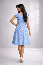 Floral Printed Short Dress for Women