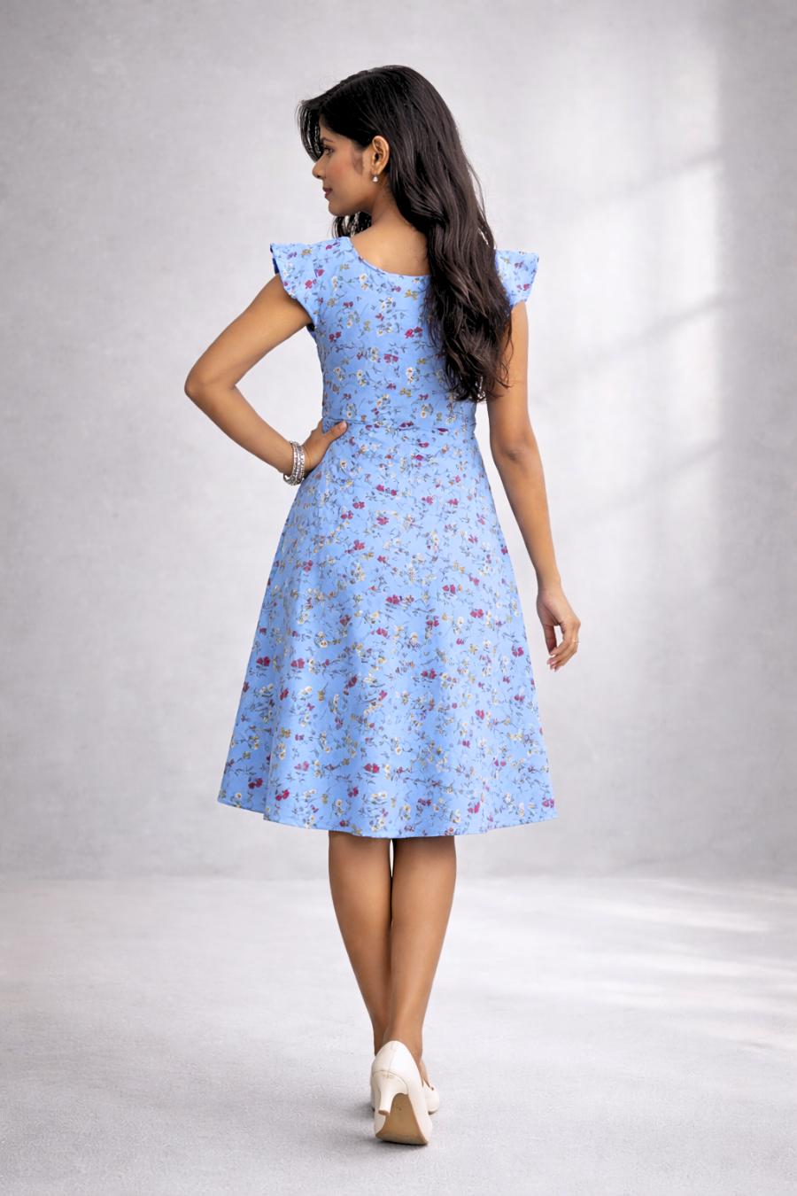 Floral Printed Short Dress for Women
