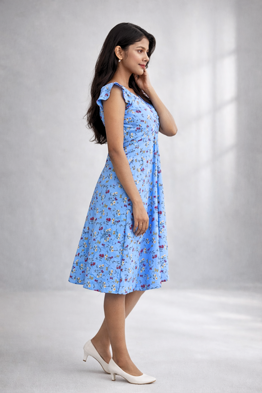 Floral Printed Short Dress for Women