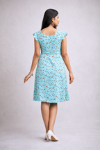 Floral Printed Short Dress for Women