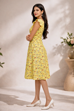 Floral Printed Short Dress for Women