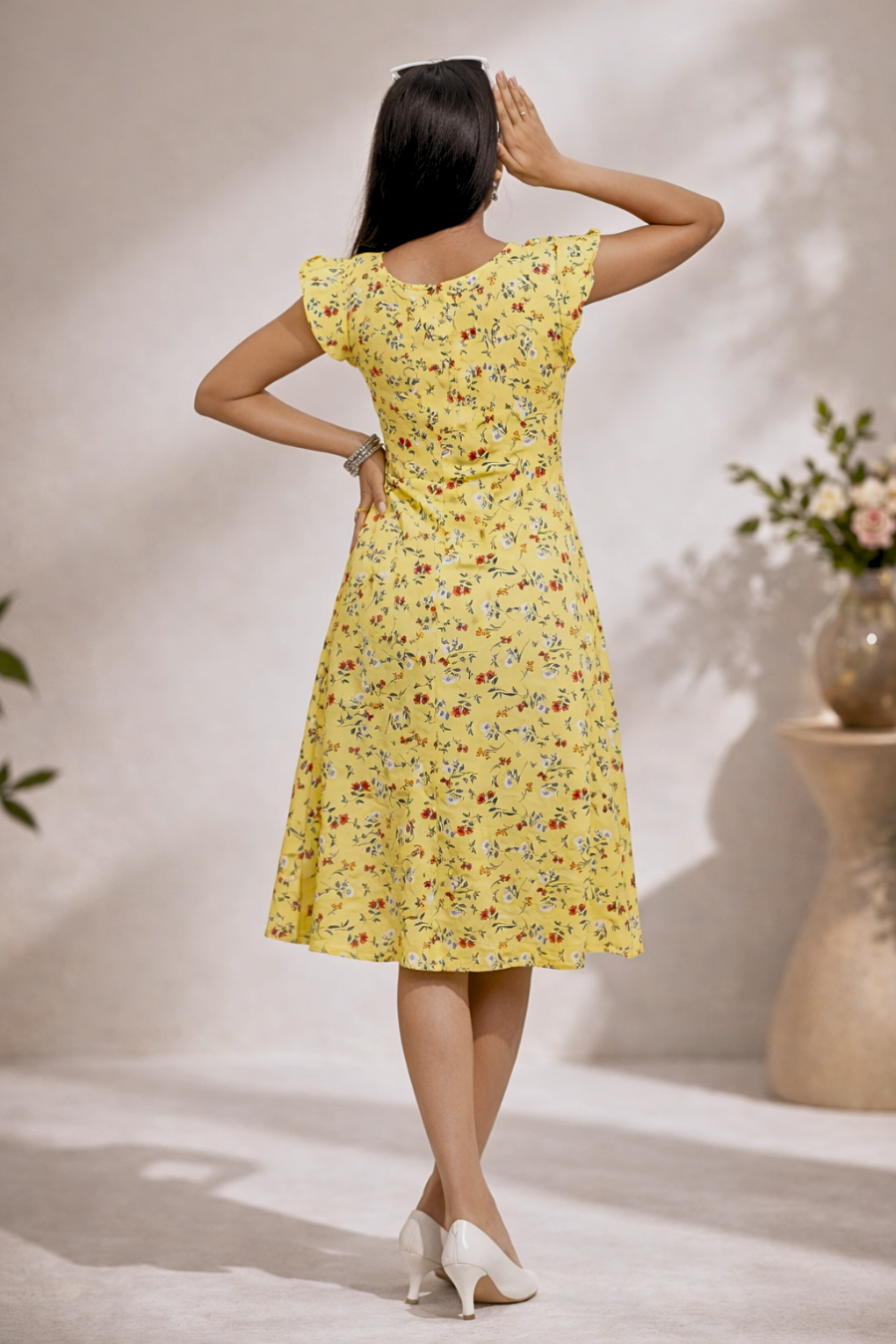 Floral Printed Short Dress for Women