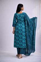 Floral Printed Kurta & Dupatta Set