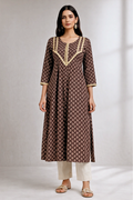 Dark brown long kurti