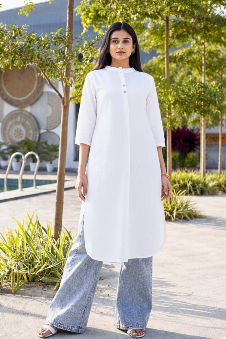 White Cotton Kurta