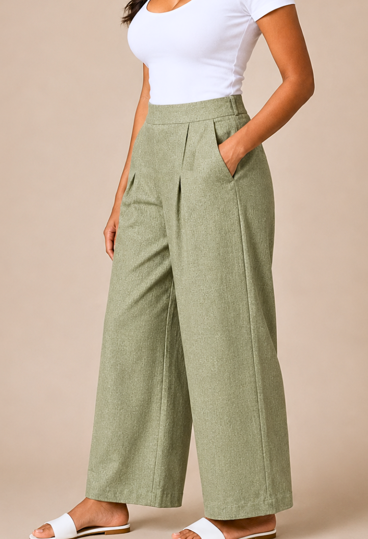 avAraNIya® Women High Waist Wide Leg Trouser Pants