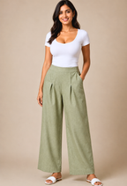 avAraNIya® Women High Waist Wide Leg Trouser Pants
