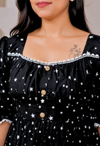 American Crepe Starry Charm Midi Dress
