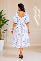 American Crepe Starry Charm Midi Dress