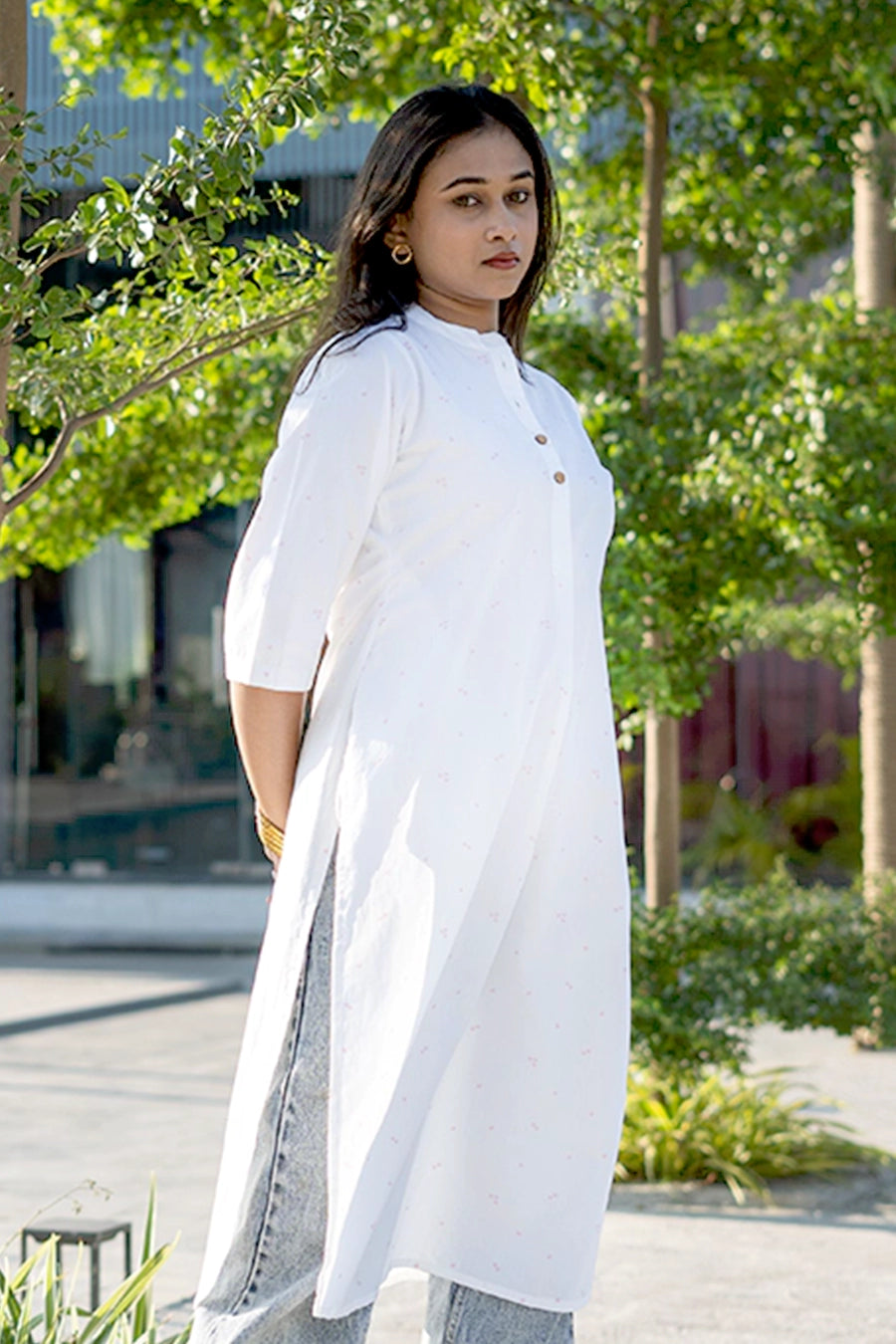 White Cotton Kurta