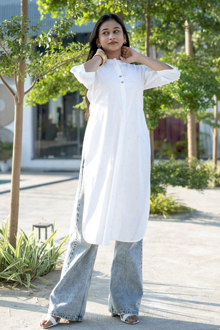 White Cotton Kurta